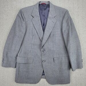Hart Schaffner & Marx Heritage Blazer Mens Grey Pinstripe Wool Blend 39R